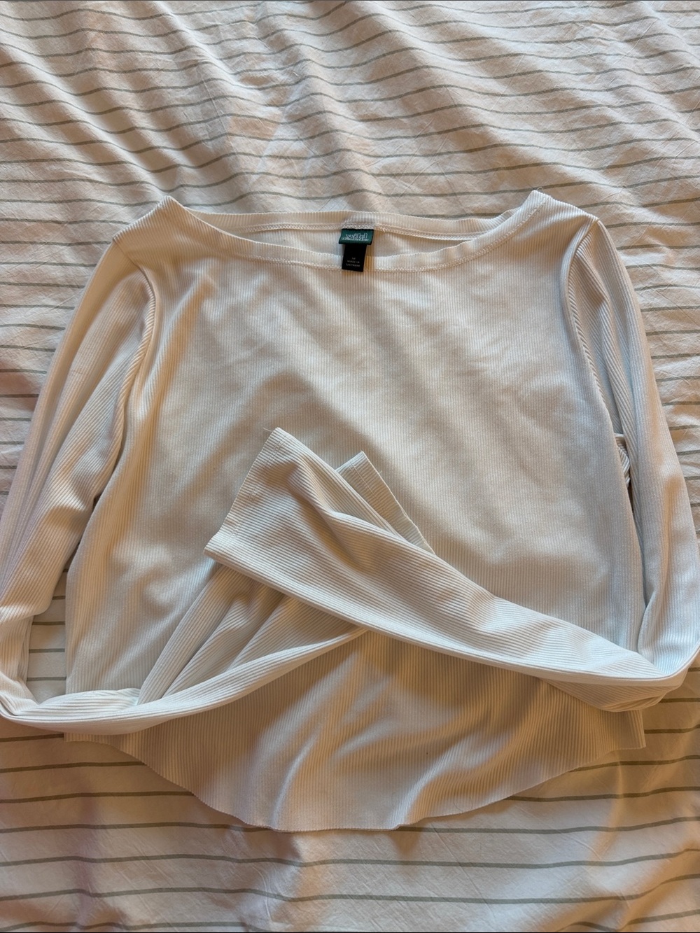 Wild Fable Scoop Neck Ribbed Long-Sleeve Top size medium